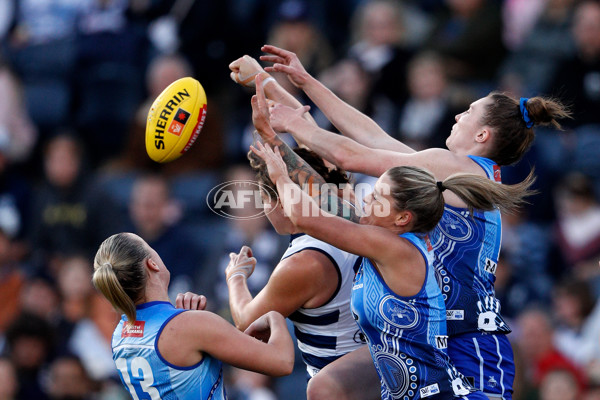 AFLW 2022 S7 First Elimination Final - Geelong v North Melbourne - A-529094