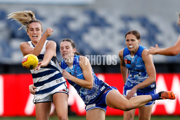 AFLW 2022 S7 First Elimination Final - Geelong v North Melbourne - A-544137