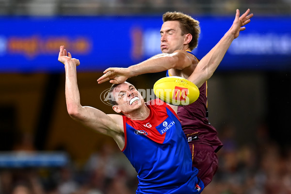 AFL Rd 2  - Brisbane v Melbourne - A-956824